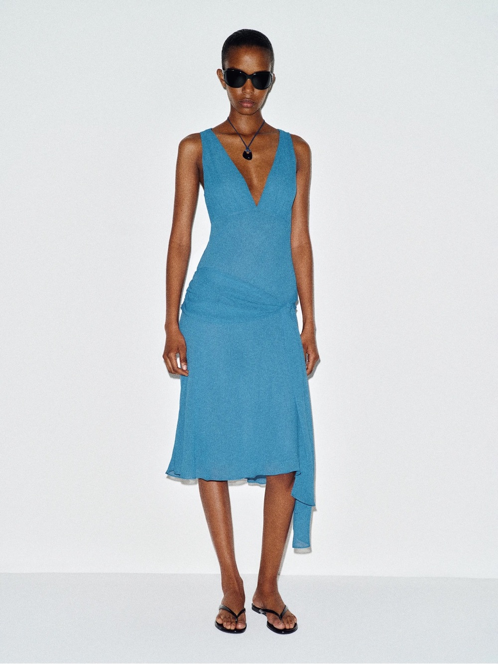 Reformation Vera-lilly Dress Blue - Size XS
